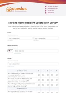 Care Home Resident Satisfaction Survey Template